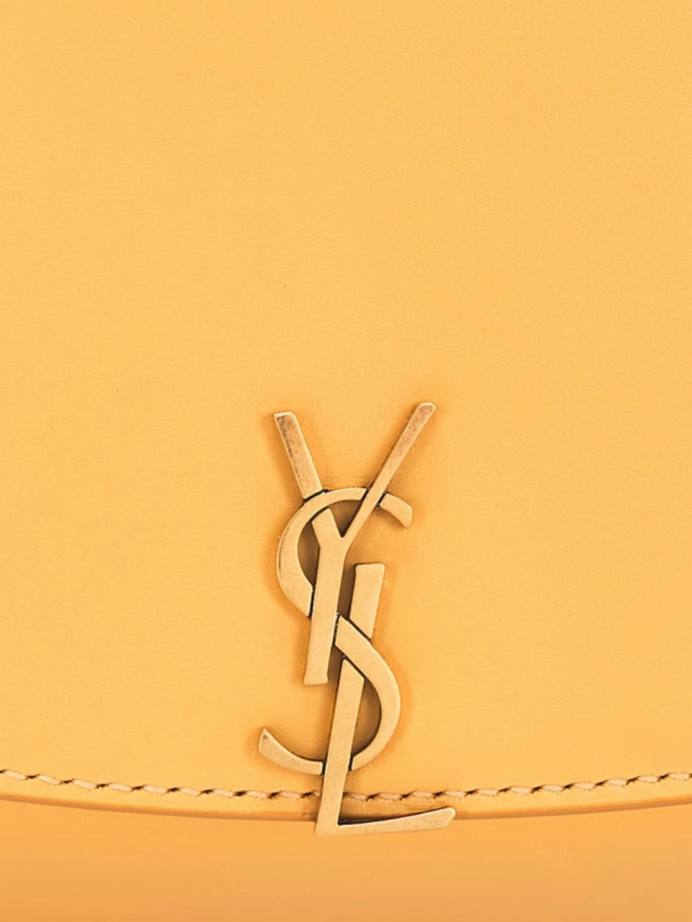 SAINT LAURENT Mustard Yellow Leather Crossbody Bag - Picture 3 of 16